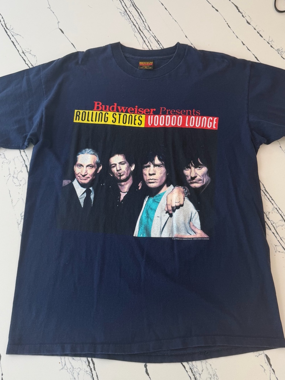 Vintage 1994 Rolling Stones Voodoo Lounge Brockum Tour Shirt XL Made USA
